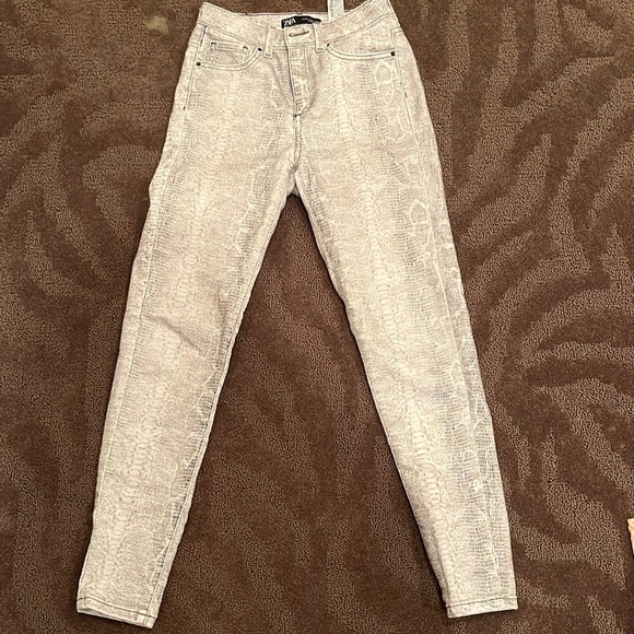Zara snake skin jean